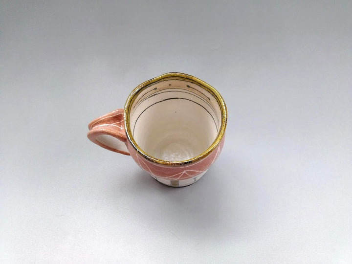 Mug Pink Slip Leaves and Tokusa - Crafted By Jun Kato