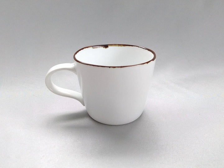 Cafe Mug Rim rust White mat - Crafted By Koyo Kiln