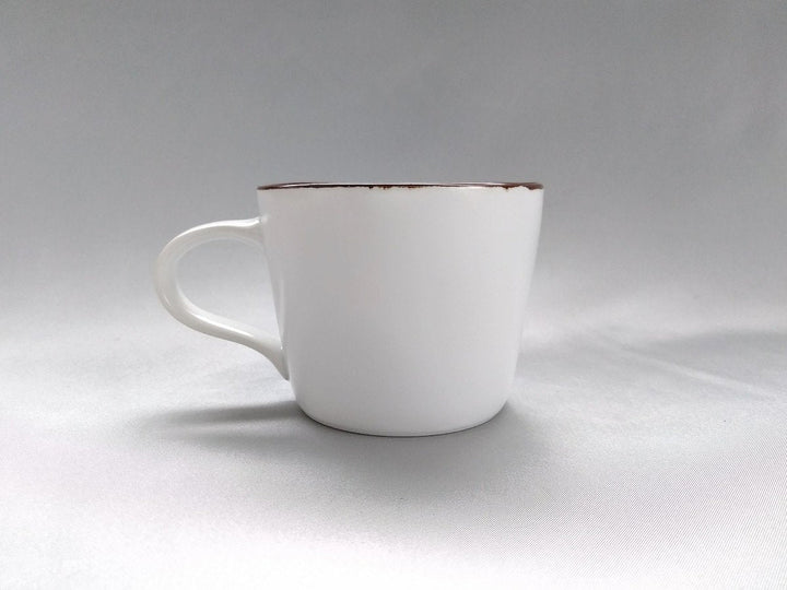 Cafe Mug Rim rust White mat - Crafted By Koyo Kiln