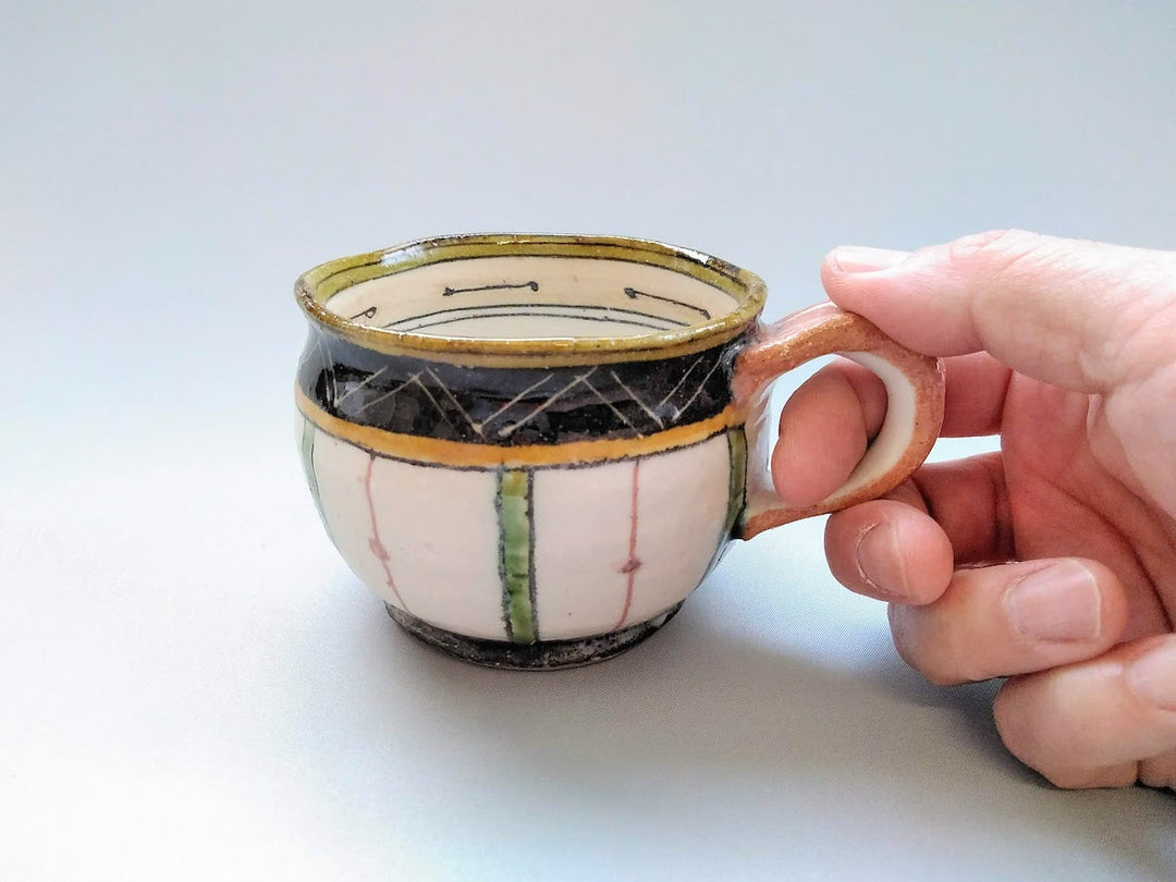 Maru Mug Scraping Zigzag and Tokusa - Crafted By Jun Kato