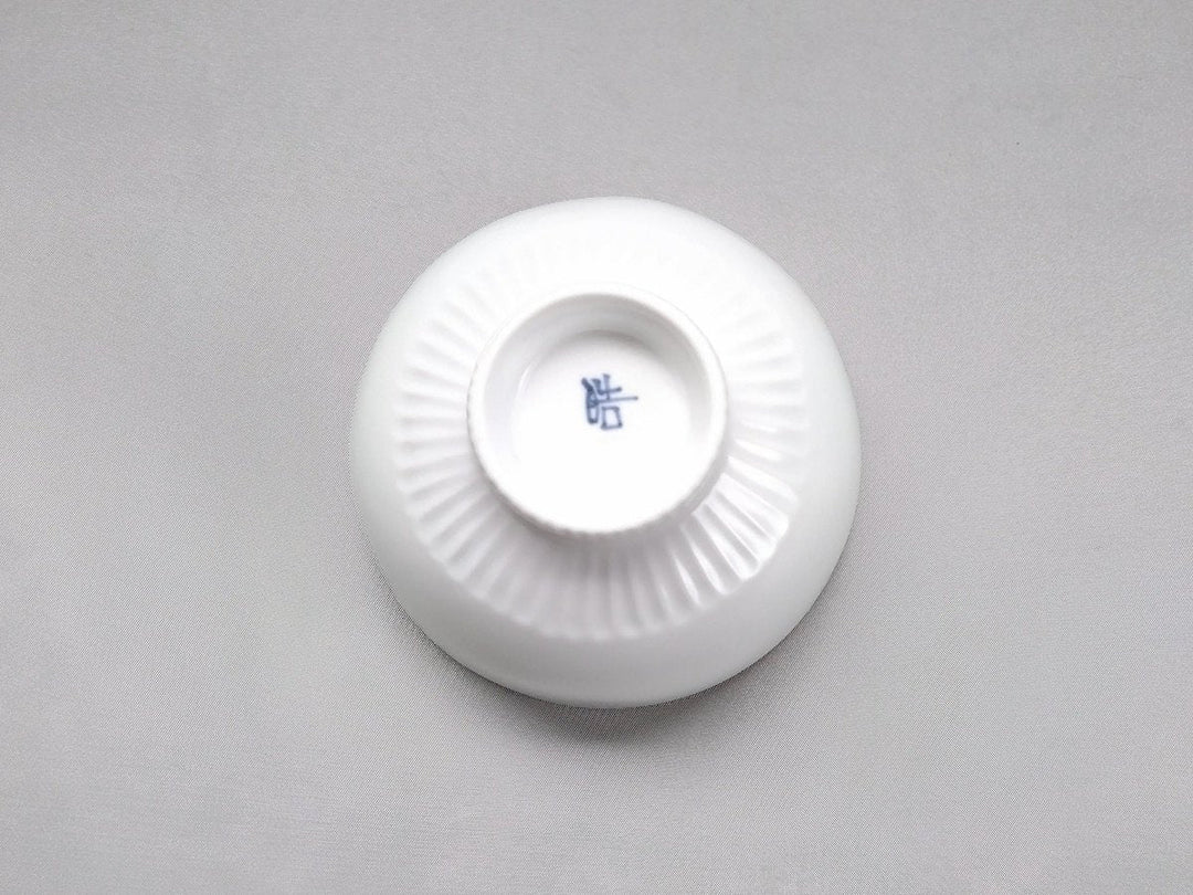 Ridged Rice Bowl Kobuchi rust White mat - Crafted By Koyo Kiln