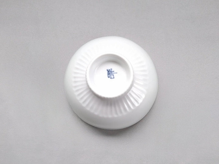 Ridged Rice Bowl Kobuchi rust White mat - Crafted By Koyo Kiln