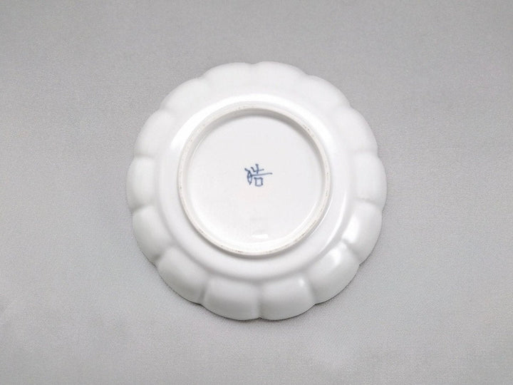 Chrysanthemum-Edged Small Bowl Rimsabi White mat - Crafted By Koyo Kiln