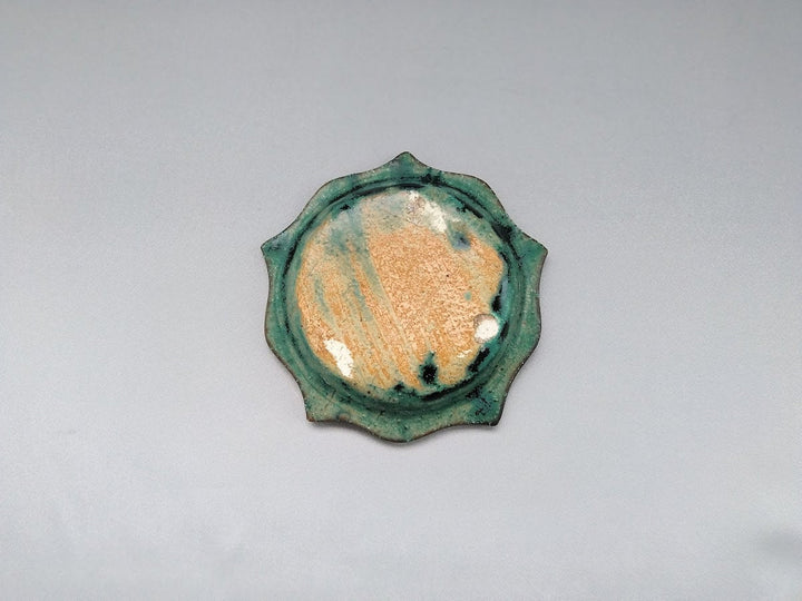 Matte Oribe Carved Rim Plate Small Plate - Crafted By Kazuhito Yamamoto