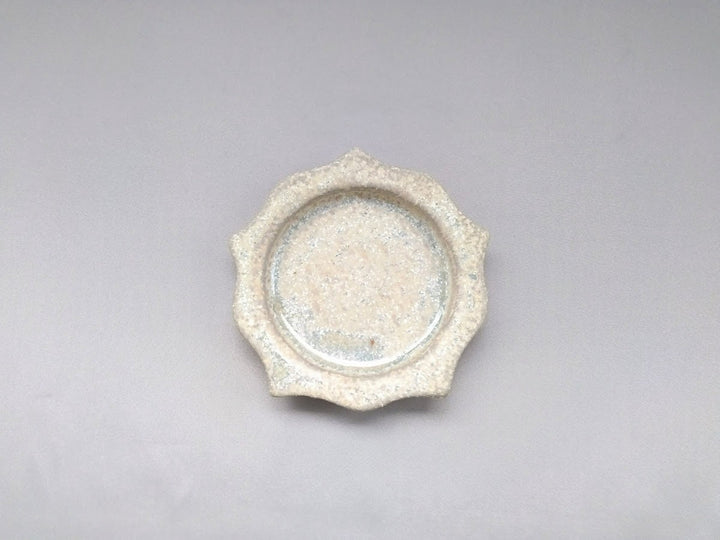 White Matte Glazed Carved Rim Plate Small Plate - Crafted By Kazuhito Yamamoto