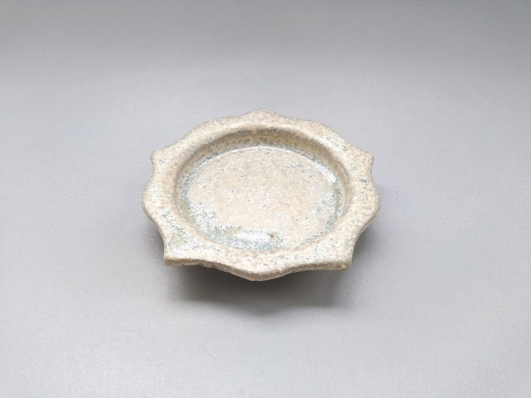 White Matte Glazed Carved Rim Plate Small Plate - Crafted By Kazuhito Yamamoto