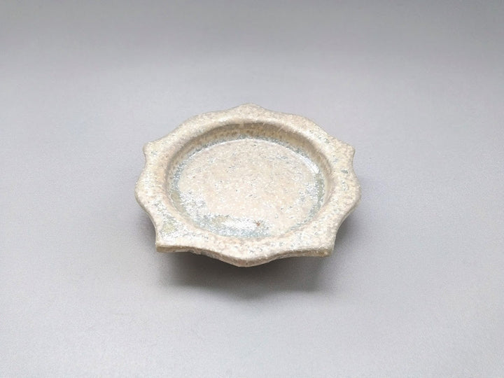 White Matte Glazed Carved Rim Plate Small Plate - Crafted By Kazuhito Yamamoto