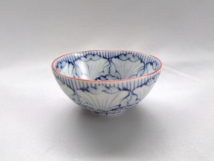 Sometsukebuchi Red Flower petal Pattern Oval Small attachment - Crafted By Souta Kiln