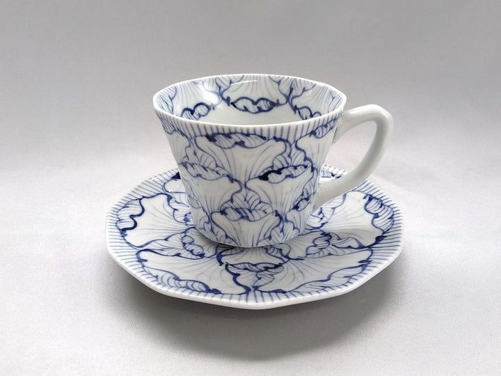 Underglazed Flower petal Pattern Faceted Coffee C&S - Crafted By Souta Kiln