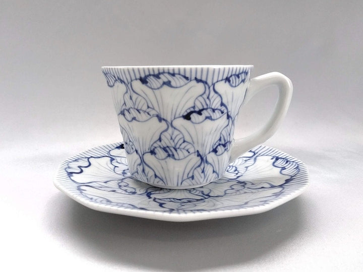 Underglazed Flower petal Pattern Faceted Coffee C&S - Crafted By Souta Kiln