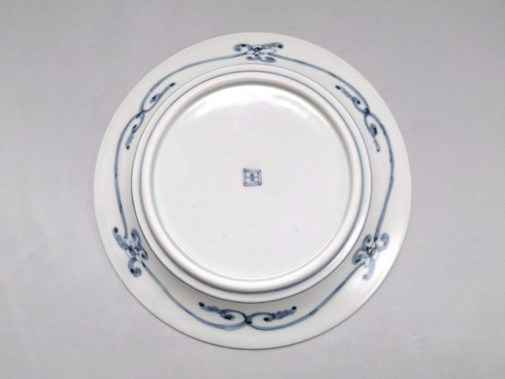 Old Underglazed fan grass Pattern 7-Sun Plate - Crafted By Pottery Ao