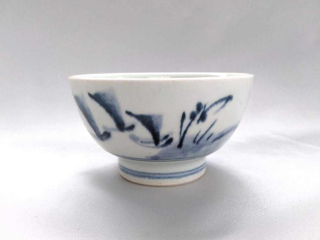 Old Underglazed sailboat grass Pattern kurawanka Small Bowl - Crafted By Pottery Ao