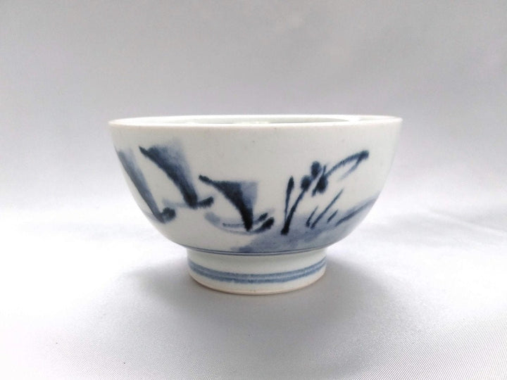 Old Underglazed sailboat grass Pattern kurawanka Small Bowl - Crafted By Pottery Ao