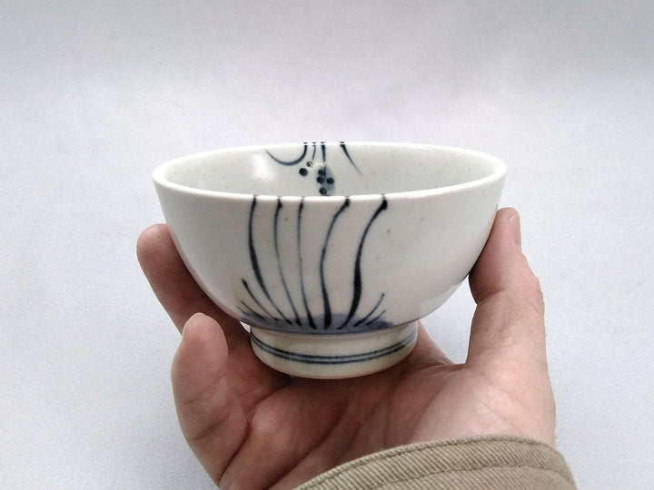 Old Underglazed grass Pattern kurawanka Small Bowl - Crafted By Pottery Ao