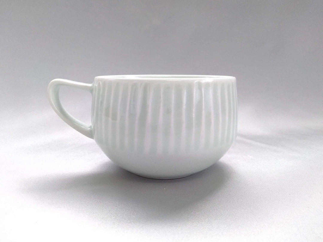 Ash Glazed Ridged Soup Cup — Wood-Fired Japanese Pottery by Pottery Ao