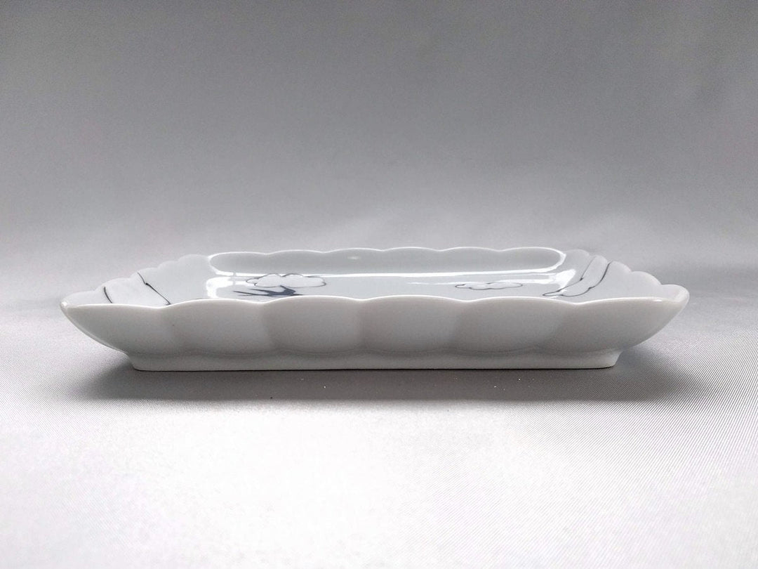 Cloud swallow Long Square Plate - Crafted By Tokushichi Kiln