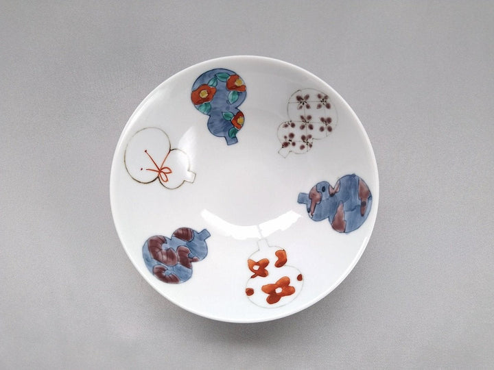 Imari Gourd Flat Bowl - Crafted By Tokushichi Kiln