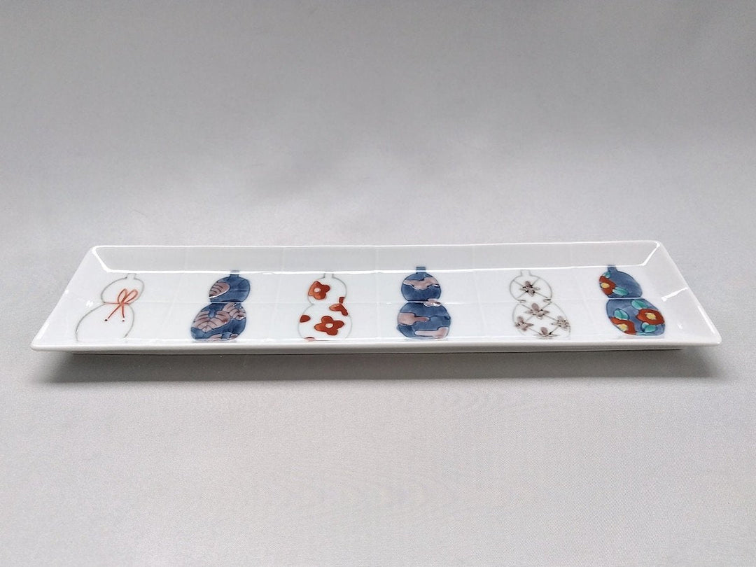 Imari Gourd Long Plate - Crafted By Tokushichi Kiln