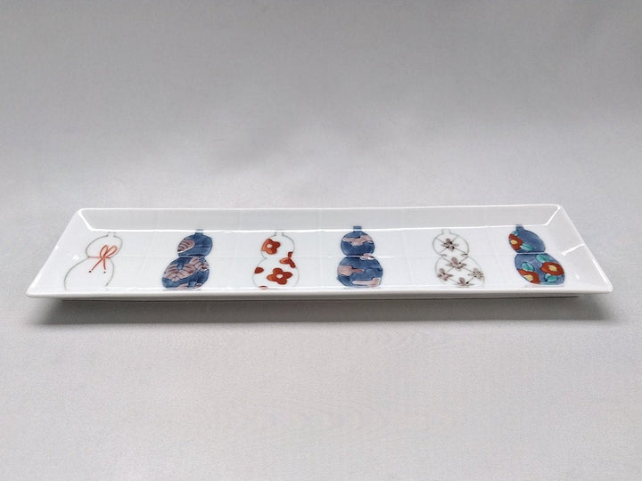Imari Gourd Long Plate - Crafted By Tokushichi Kiln