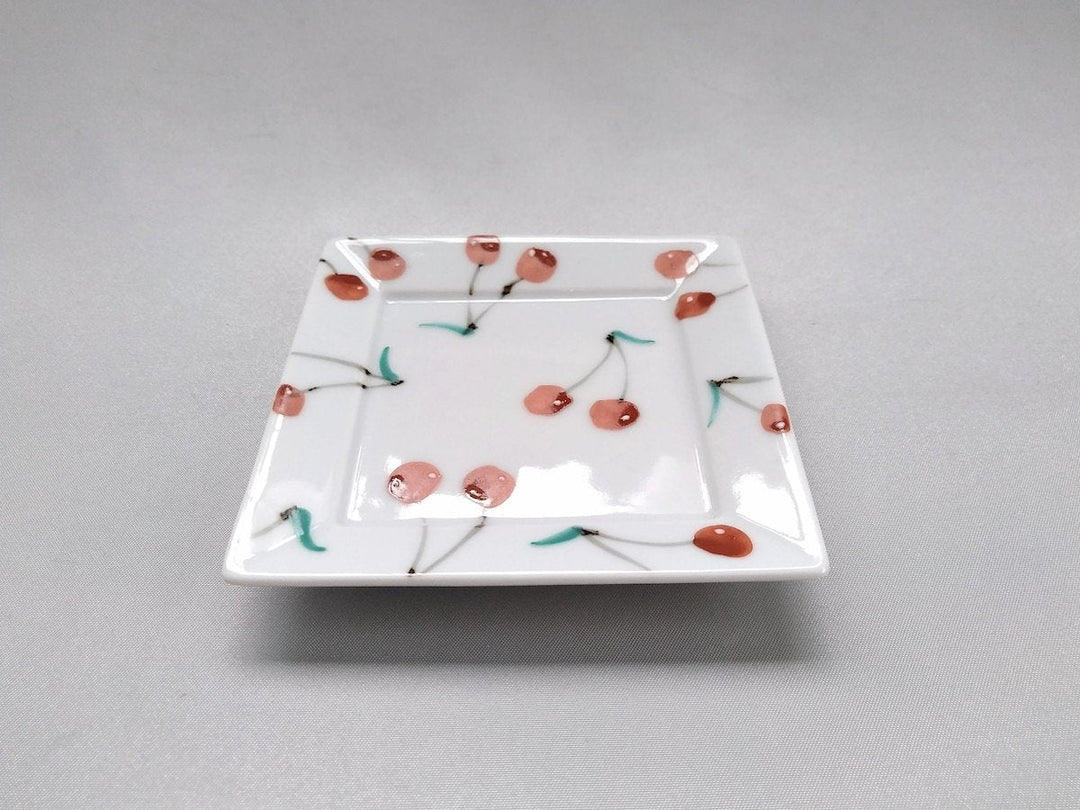 Cherry Square Small Plate - Crafted By Tokushichi Kiln