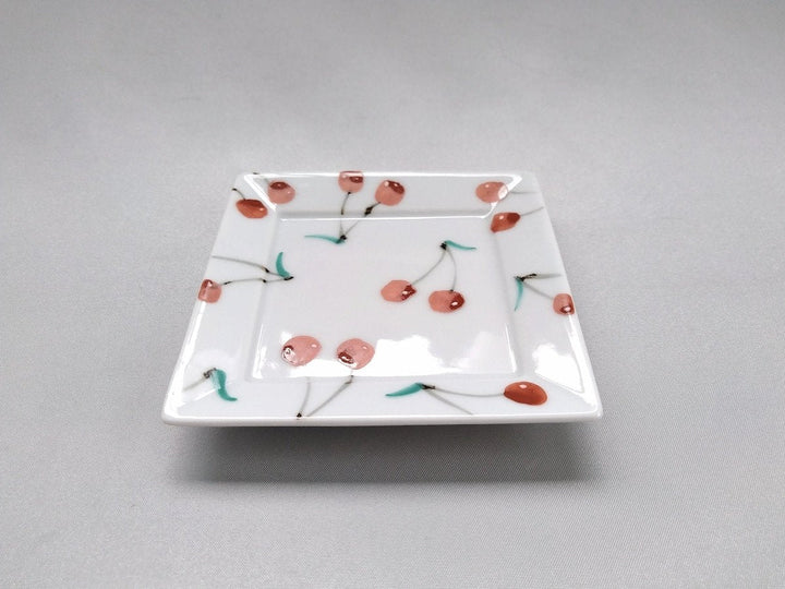 Cherry Square Small Plate - Crafted By Tokushichi Kiln