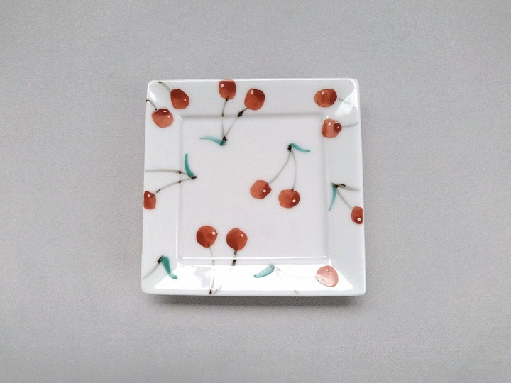 Cherry Square Small Plate - Crafted By Tokushichi Kiln