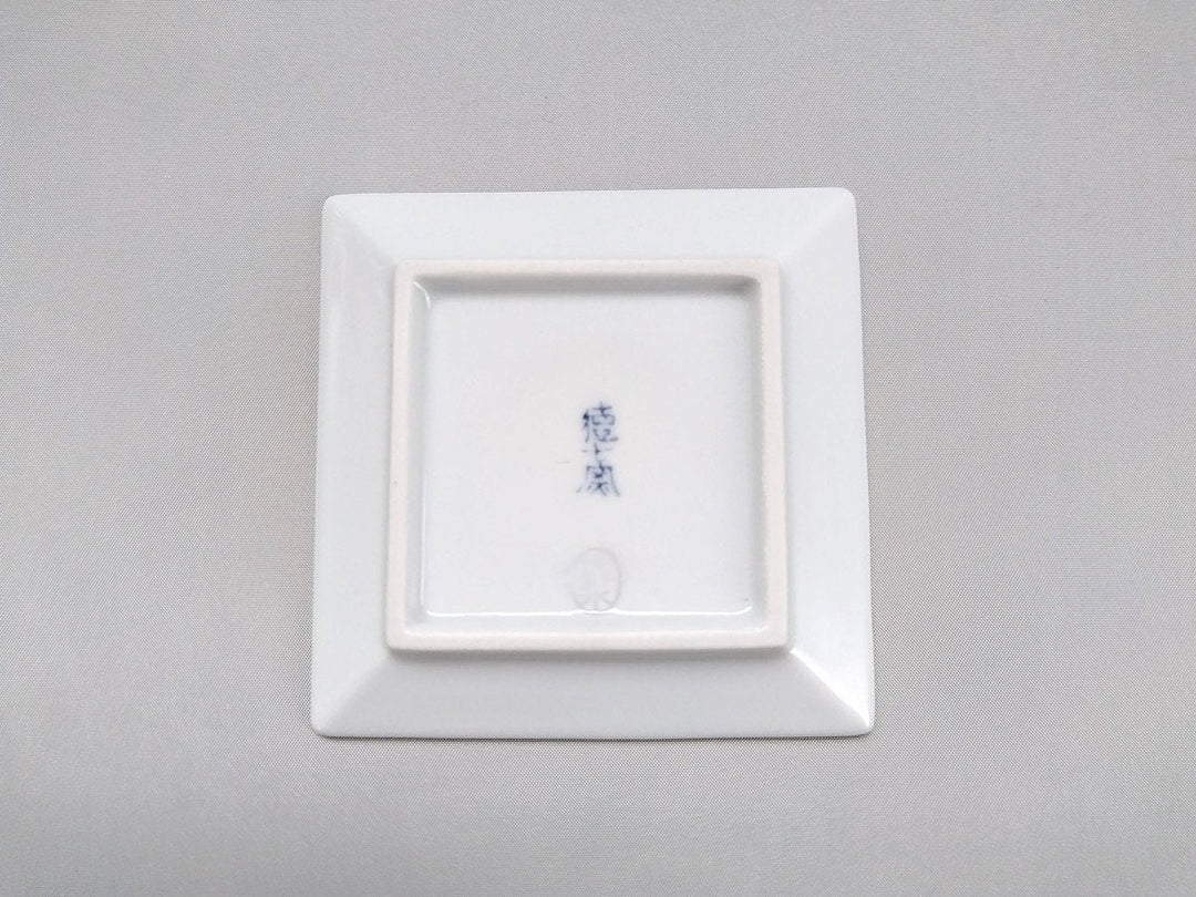 Cherry Square Small Plate — Hand-Glazed Japanese Porcelain by Tokushichi Kiln