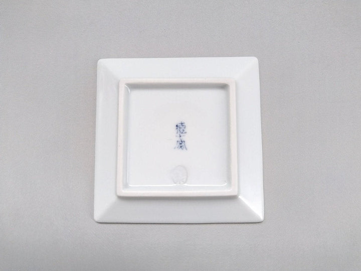 Cherry Square Small Plate — Hand-Glazed Japanese Porcelain by Tokushichi Kiln