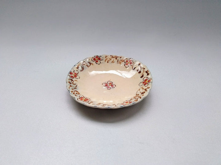 Annam Red Arabesque 4-Sun Chrysanthemum Plate - Crafted By Masaaki Hibino