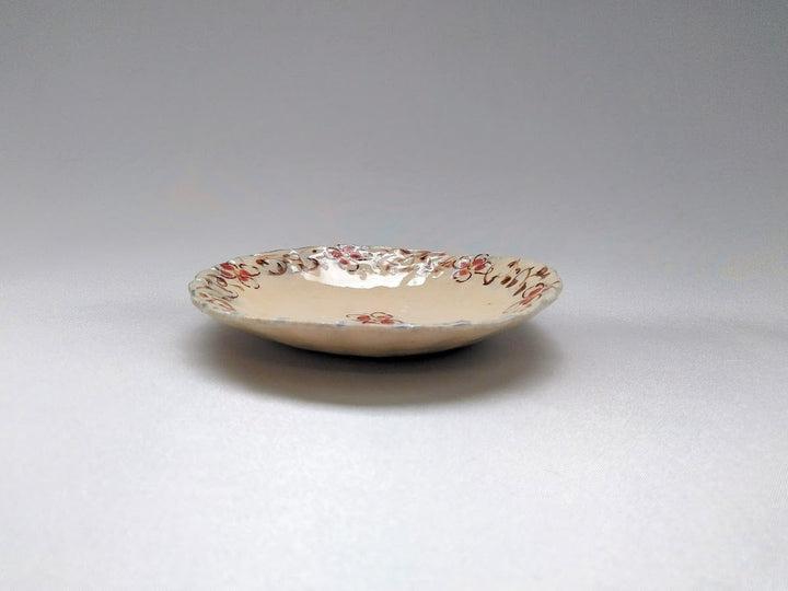 Annam Red Arabesque 4-Sun Chrysanthemum Plate - Crafted By Masaaki Hibino