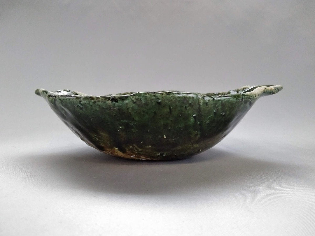 Oribe double-eaRed Striped Round Bowl - Crafted By Kazuhito Yamamoto