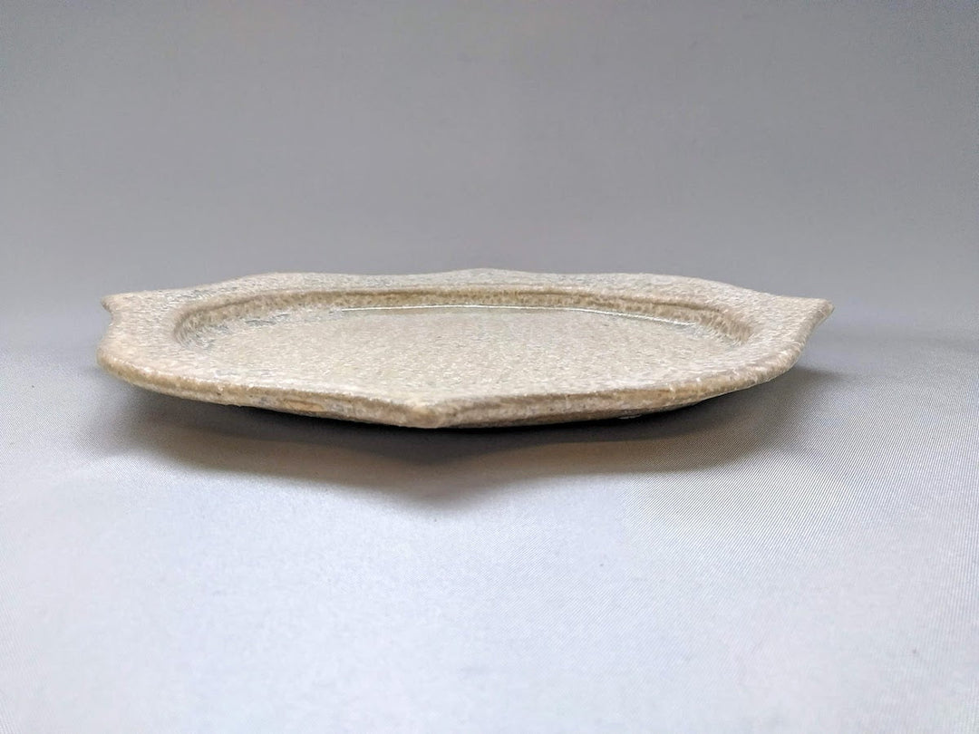 White Matte Glazed Carved Oval Plate Small - Crafted By Kazuhito Yamamoto