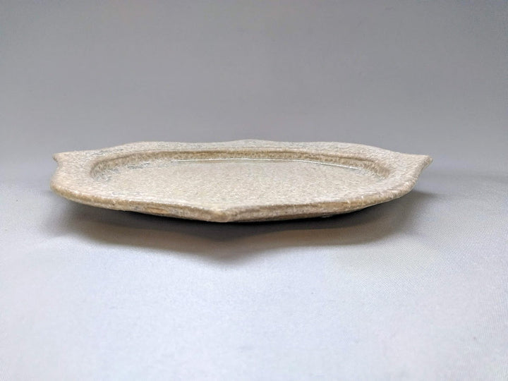 White Matte Glazed Carved Oval Plate Small - Crafted By Kazuhito Yamamoto