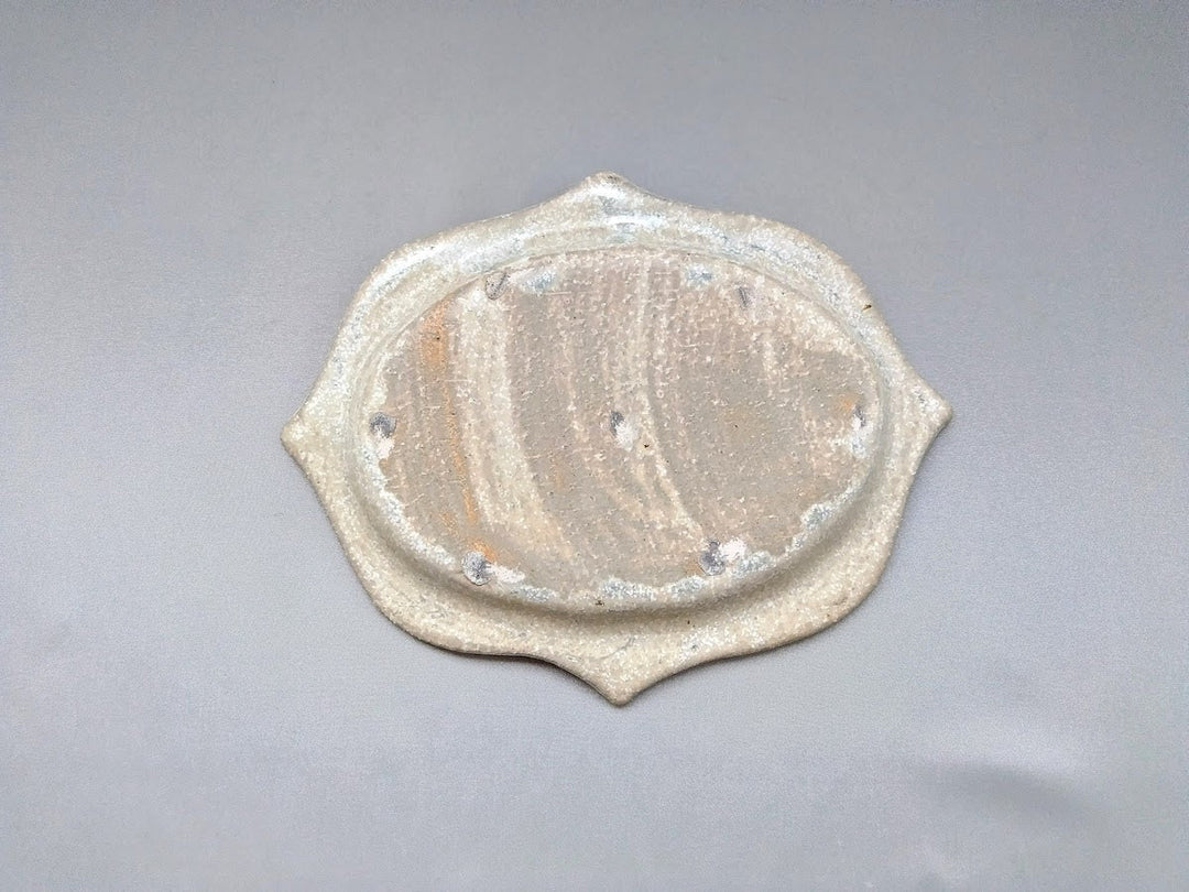 White Matte Glazed Carved Oval Plate Small - Crafted By Kazuhito Yamamoto