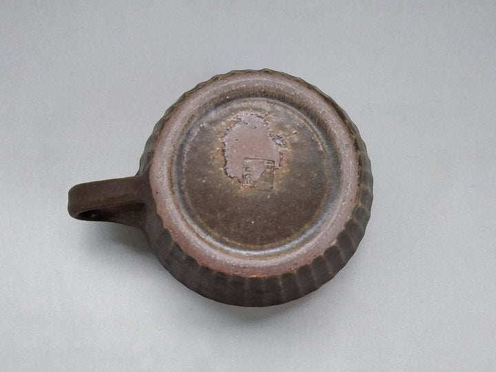 Rust Glaze Line-Carved Soup Cup Straight - Crafted By Furutani Pottery