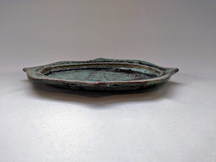 Matte Oribe Carved Oval Plate Small - Crafted By Kazuhito Yamamoto