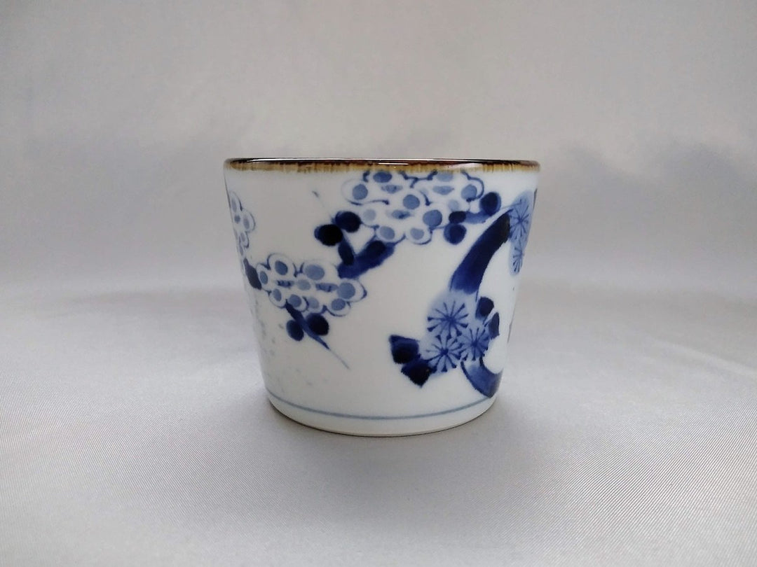 Sometsuke Shochikubai Soba Cup - Crafted By Kanemon Kiln