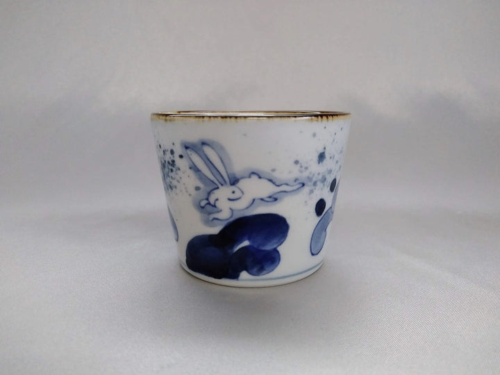 Sometsuke Rabbit Soba Cup - Crafted By Kanemon Kiln