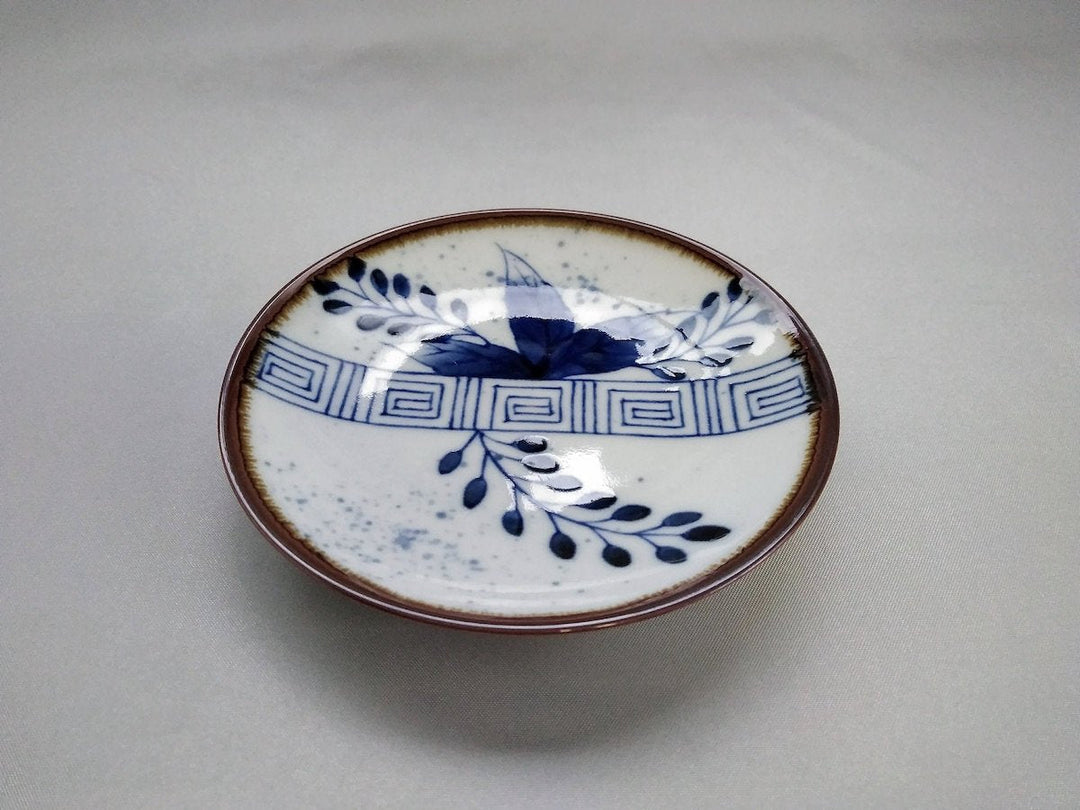 Sometsuke Hagi Small Plate — Hand-Glazed Japanese Porcelain by Kanemon Kiln