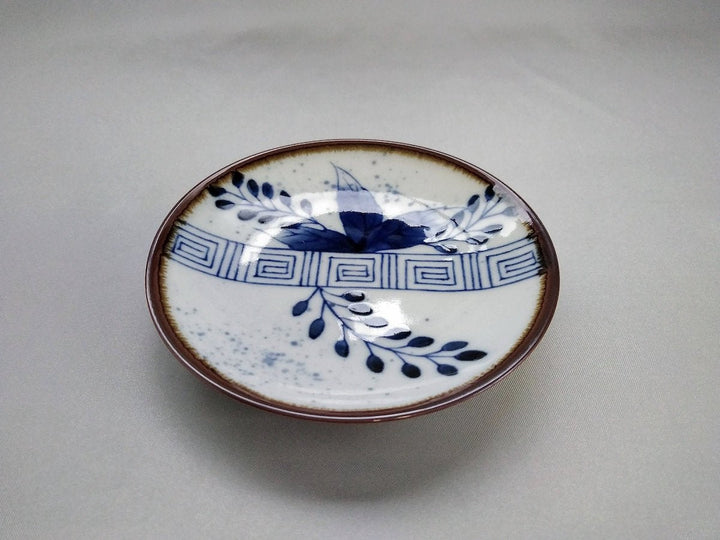 Sometsuke Hagi Small Plate — Hand-Glazed Japanese Porcelain by Kanemon Kiln