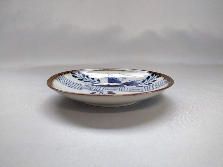 Sometsuke Hagi Small Plate — Hand-Glazed Japanese Porcelain by Kanemon Kiln