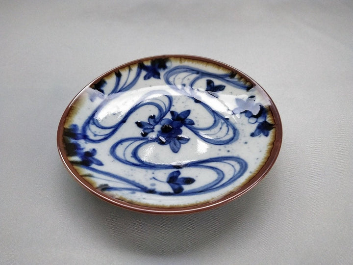Sometsuke running water Small Plate - Crafted By Kanemon Kiln