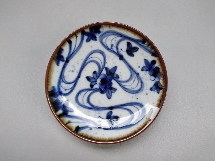 Sometsuke running water Small Plate - Crafted By Kanemon Kiln