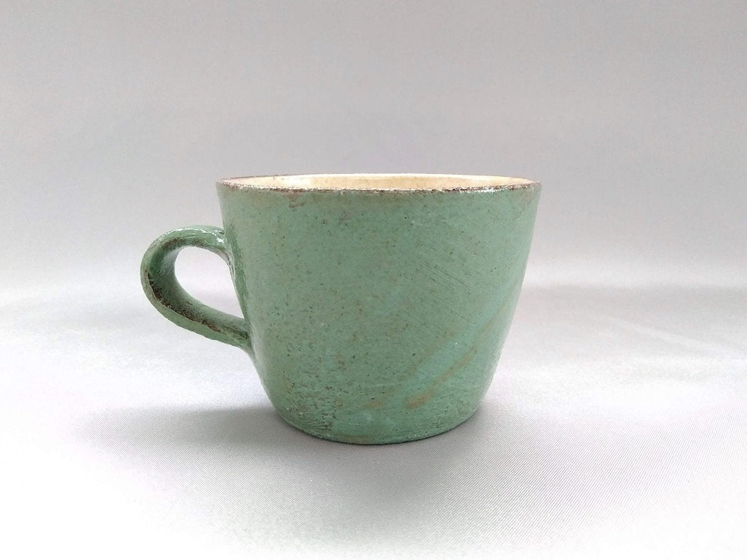 Painted Slip demitasse Green - Crafted By Takuya Ohara