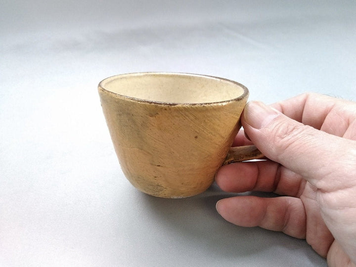Painted Slip demitasse Yellow - Crafted By Takuya Ohara