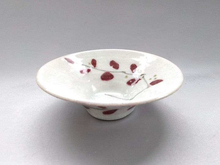 Small Red Leaf warped Bowl - Crafted By Iwao Pottery