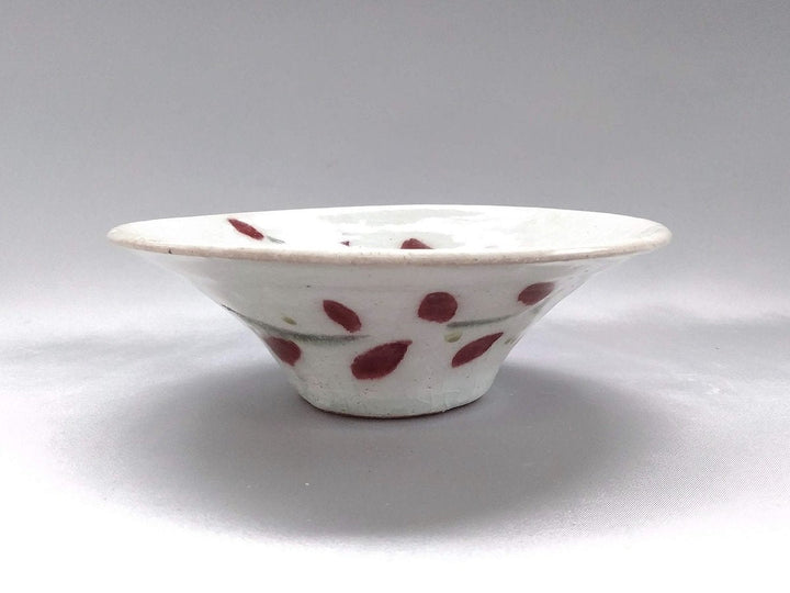 Small Red Leaf warped Bowl - Crafted By Iwao Pottery