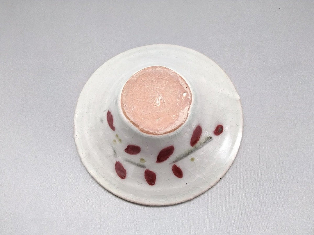 Small Red Leaf warped Bowl - Crafted By Iwao Pottery