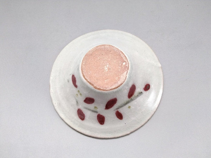Small Red Leaf warped Bowl - Crafted By Iwao Pottery