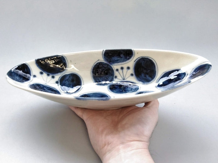 Hana Camellia boat dish - Crafted By Sozan Kiln
